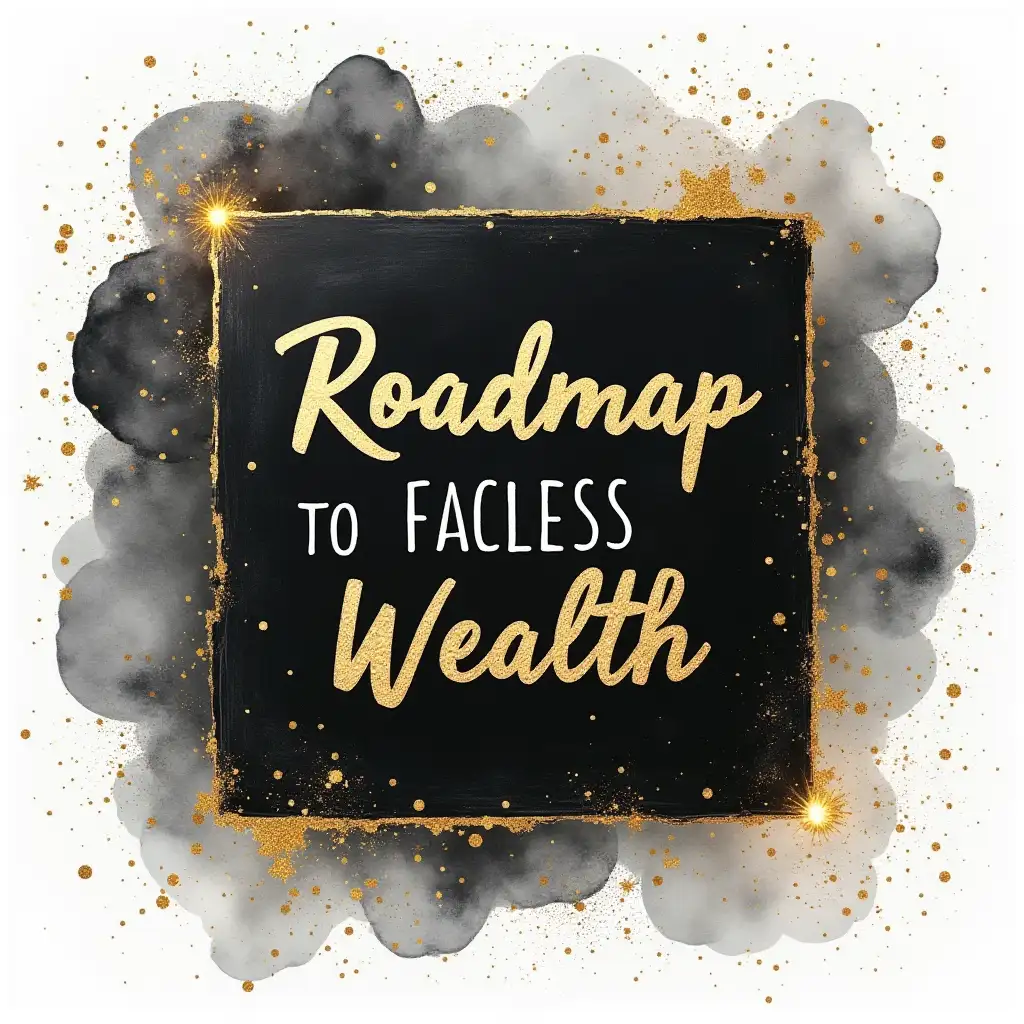 Abstract Watercolor Roadmap to Faceless Wealth