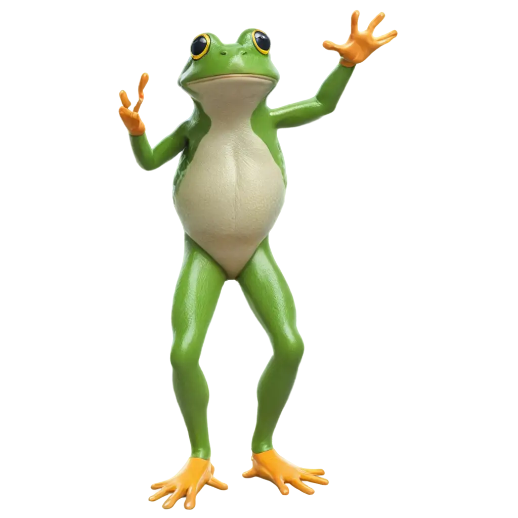 PNG-Image-of-a-Frog-Lifting-Its-Foot-HighQuality-Visual-Representation