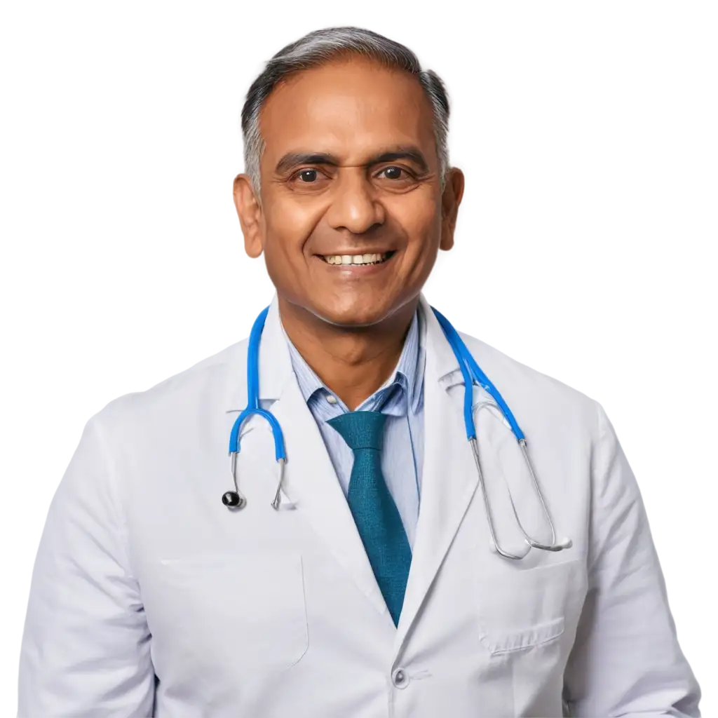 Dr-Patel-OneYearOld-Indian-Doctor-PNG-Image-in-White-Coat-Half-Body-Pose