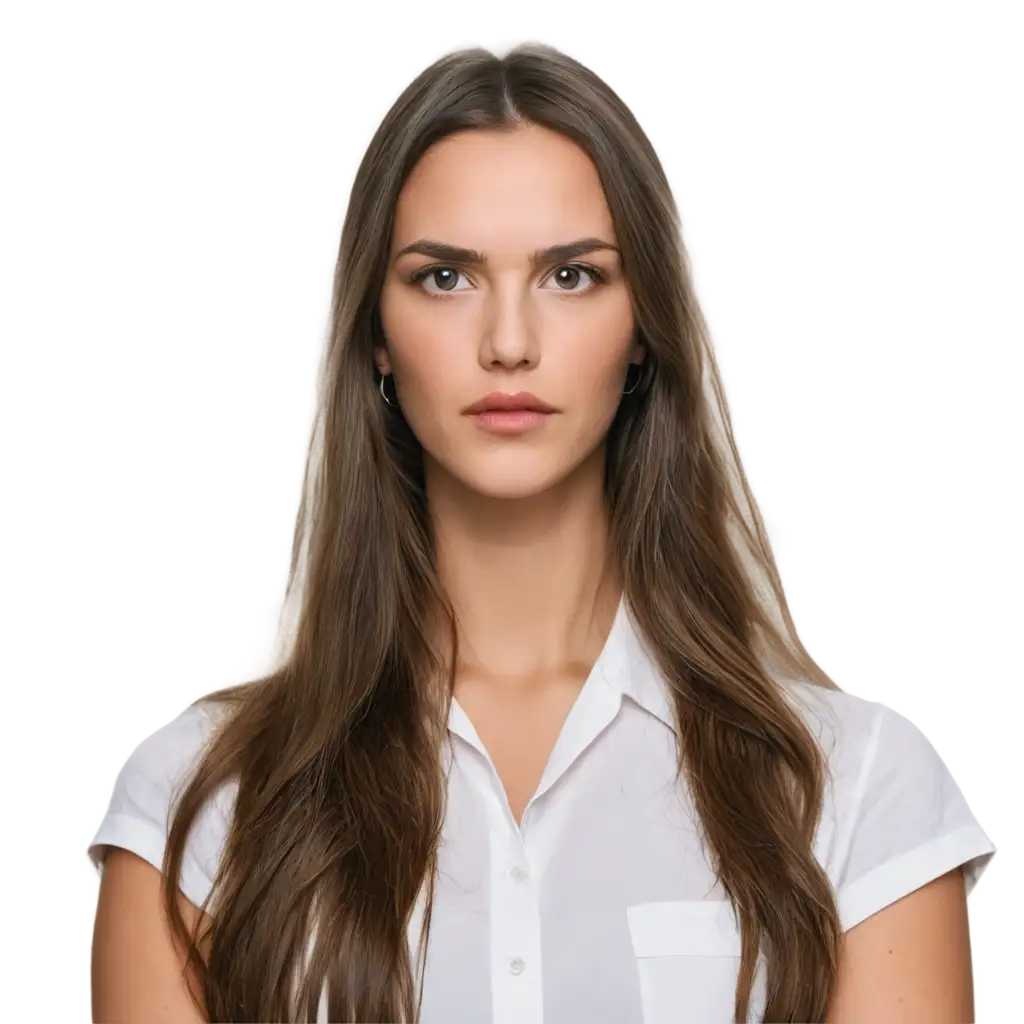 Professional-ID-Photo-PNG-American-Woman-33-Years-Old-Collared-Shirt