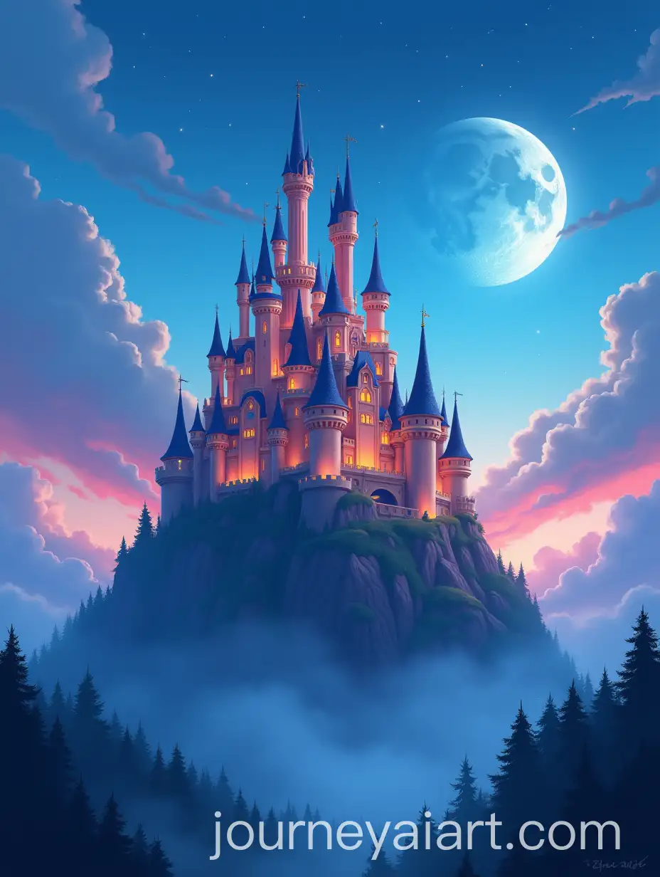 Majestic-FairyTale-Castle-Under-a-Dreamy-Twilight-Sky
