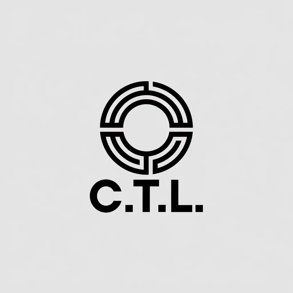 a vector logo design,with the text "C.T.L.", main symbol:circulo,Minimalistic,be used in Others industry,clear background