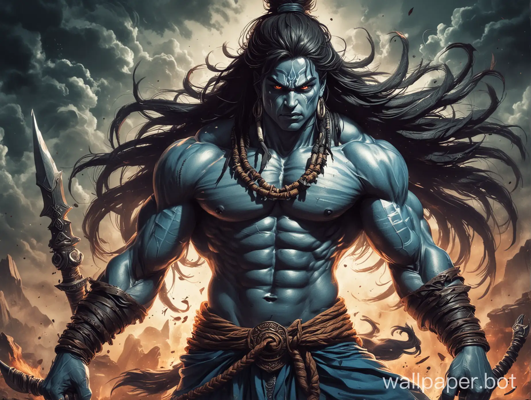 shiva military style mangas angry