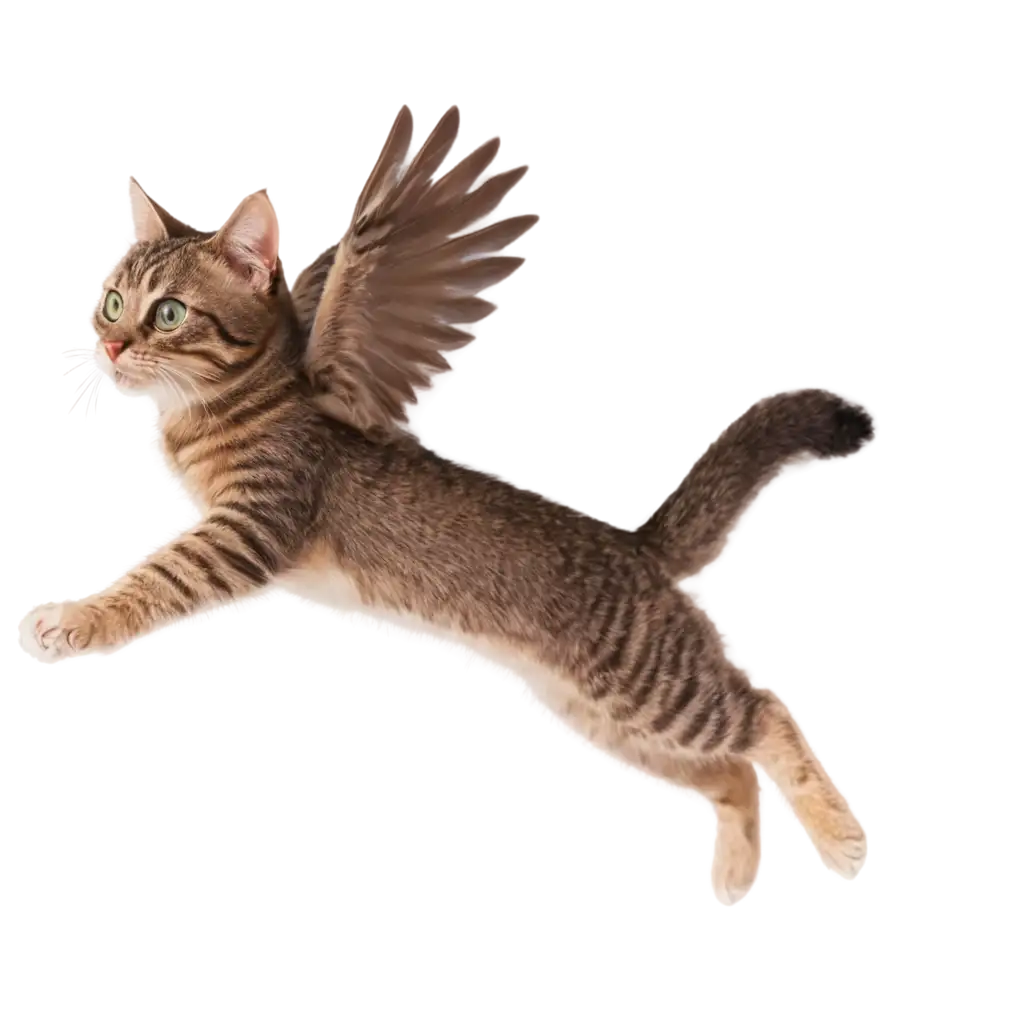 A cat flying