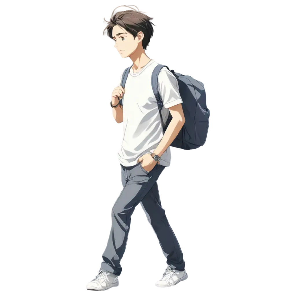 Tired-Man-Walking-Pencil-Illustration-in-8K-PNG-Black-and-White-Anime-Style-Artwork