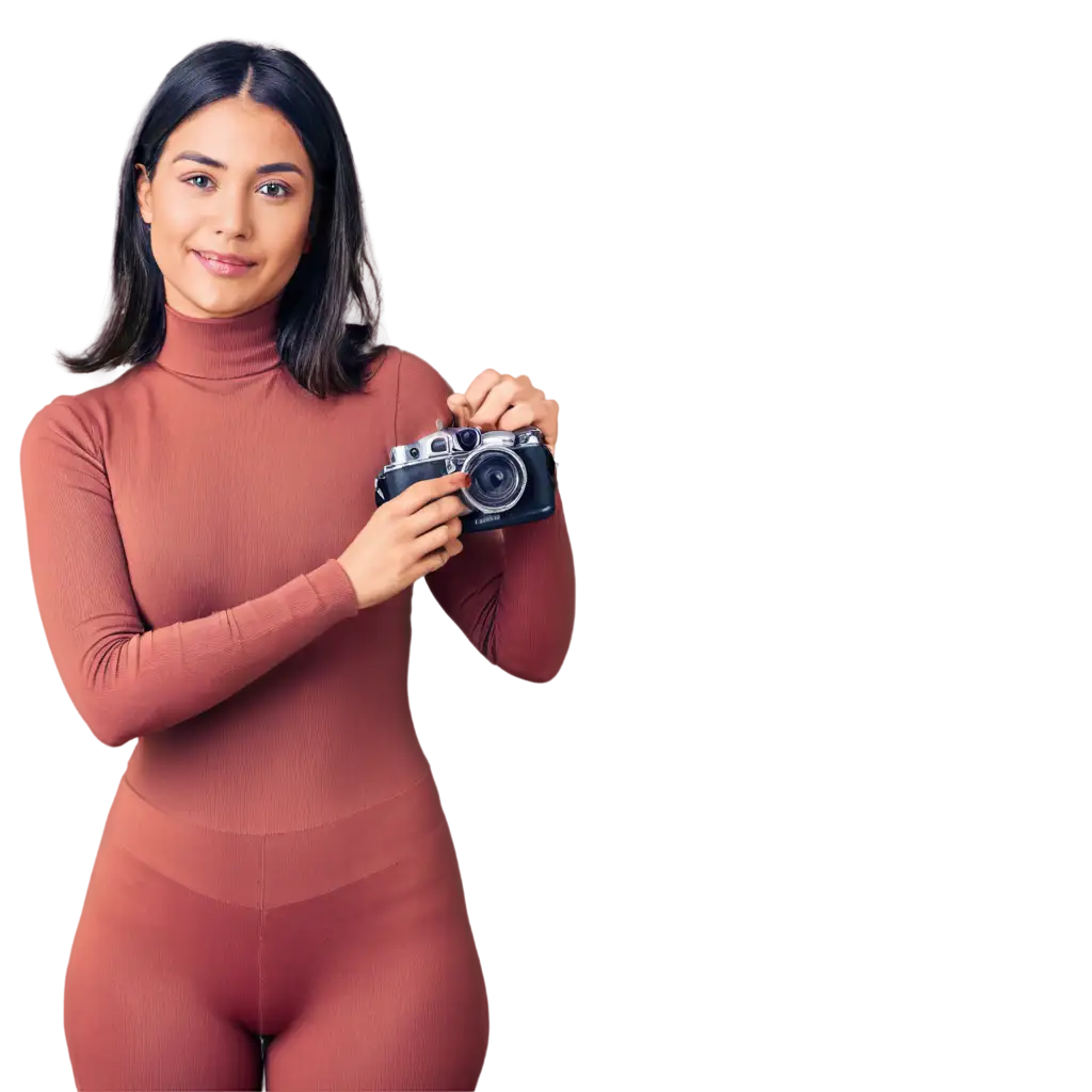 Professional-PNG-Image-Women-Holding-Camera-AI-Art-Prompt