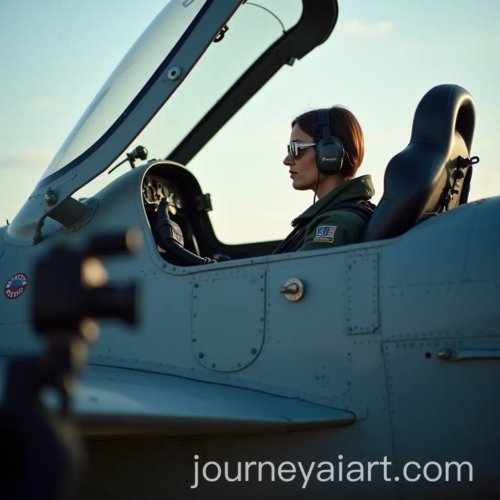 Female-Fighter-Pilot-in-Cockpit-Filmed-from-Outside-the-Plane