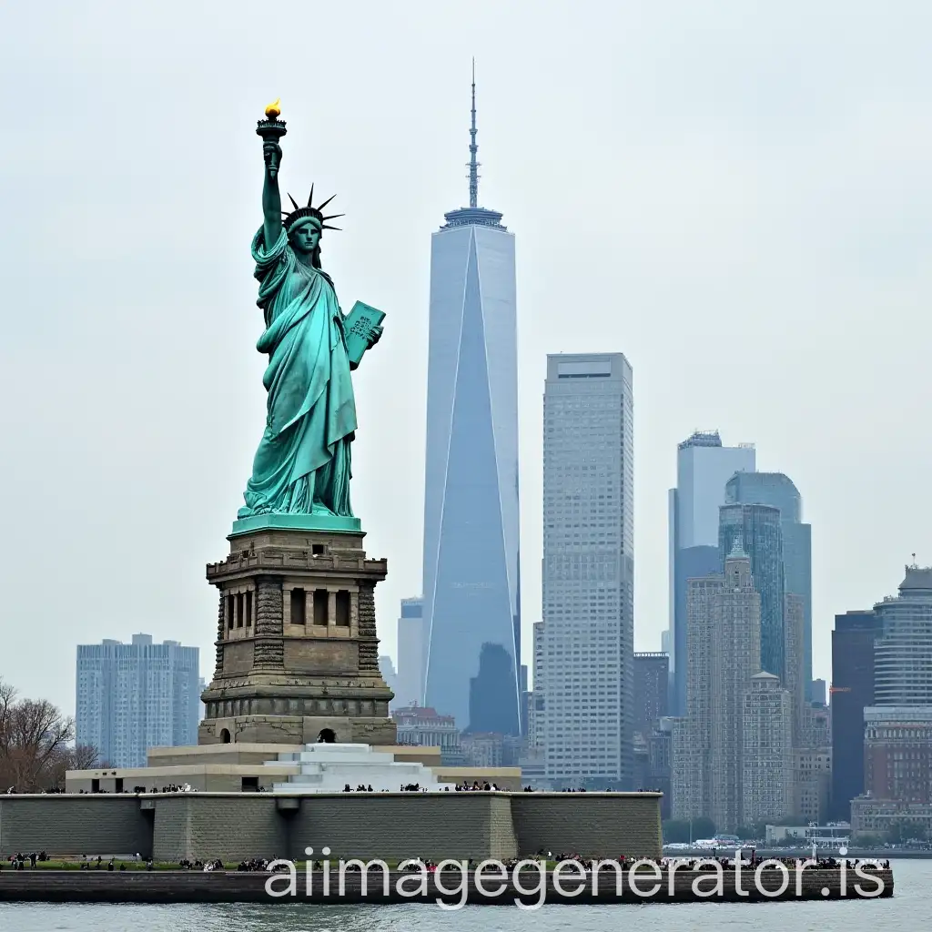 Statue-of-Liberty-with-Manhattan-Skyline-in-the-Background