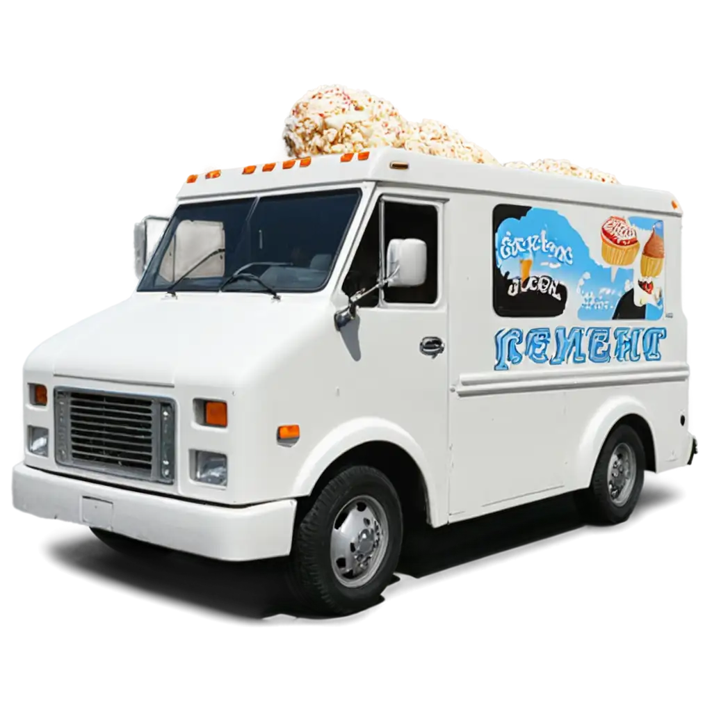 White-Ice-Cream-Truck-PNG-Image-HighQuality-Transparent-Background-for-Versatile-Use