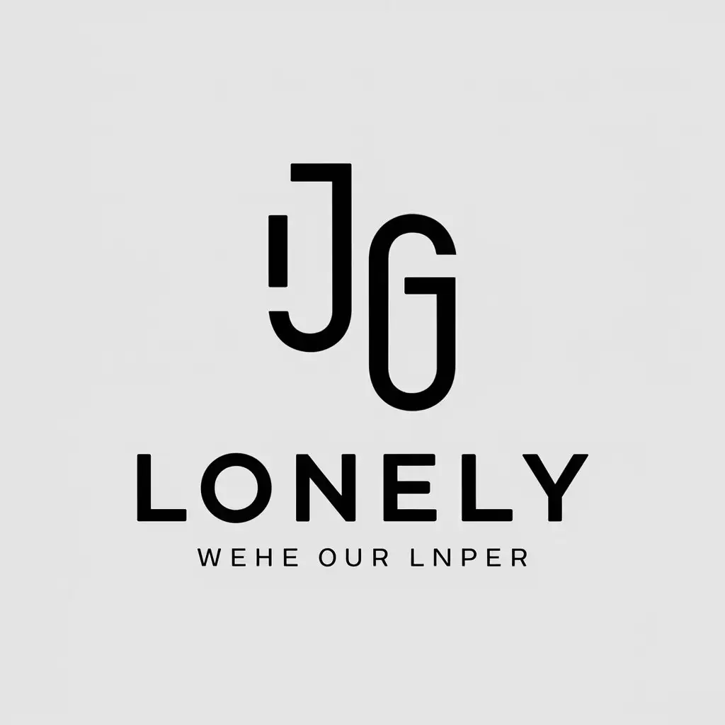 a vector logo design,with the text "lonely", main symbol:Ji Guang,Minimalistic,clear background