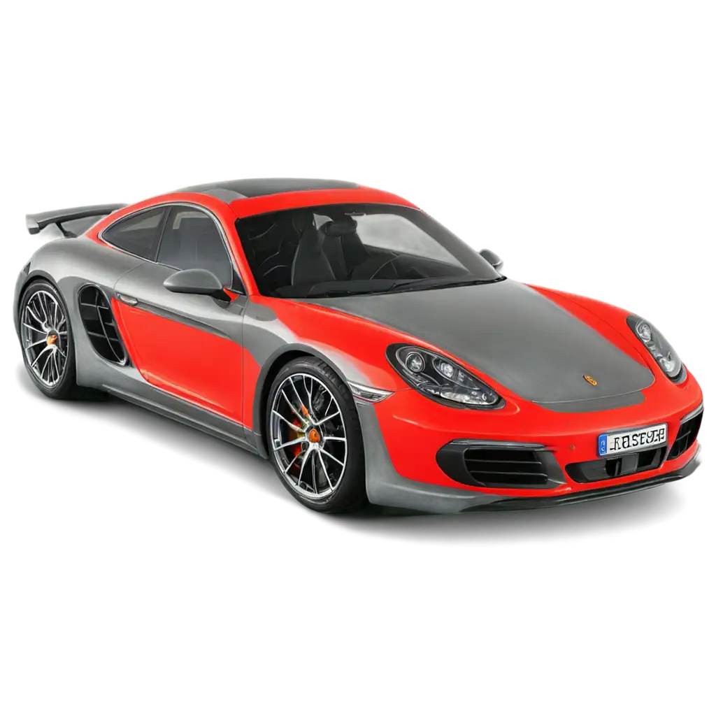 Real-Mobile-Porsche-Red-and-Gray-PNG-Image-Dynamic-Visual-Representation