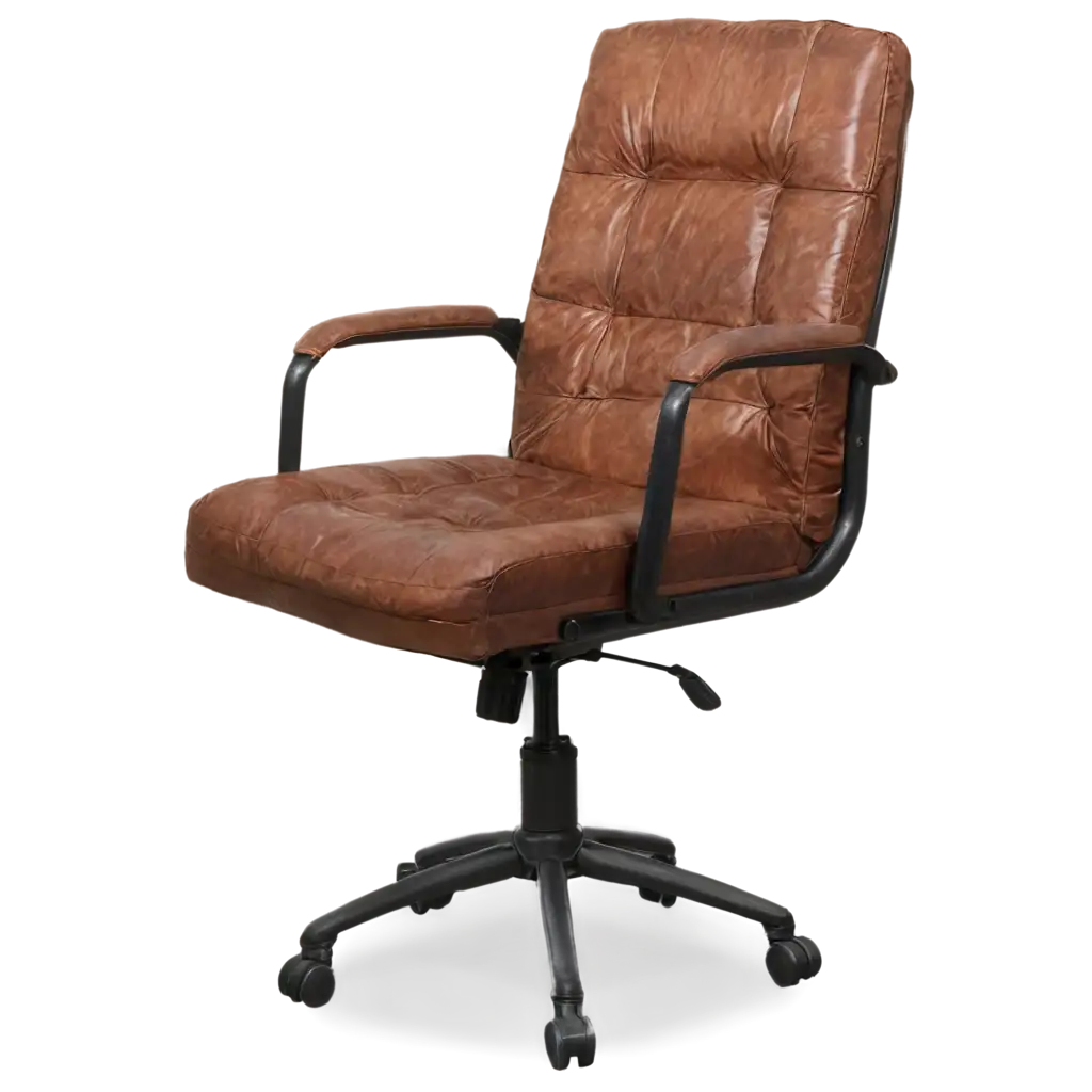 Vintage-Brown-Leather-Office-Chair-PNG-Classic-Elegance-for-Modern-Workspaces