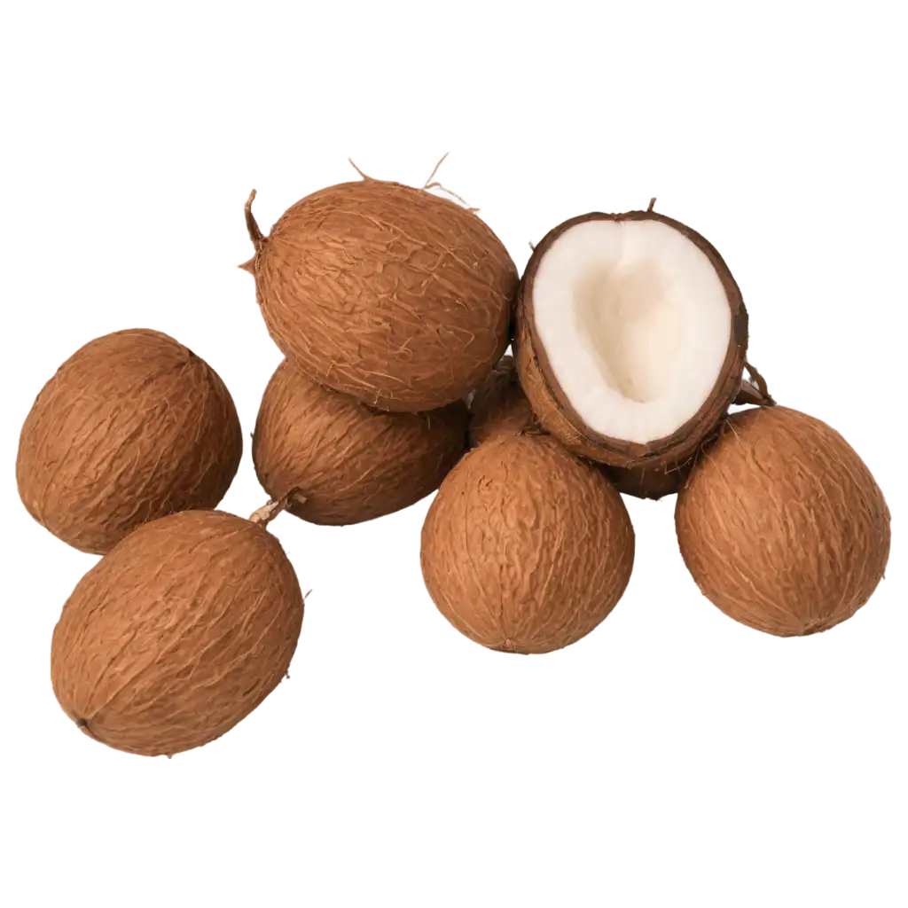 Coconut-PNG-Image-for-Versatile-Usage-HighQuality-Transparent-Design