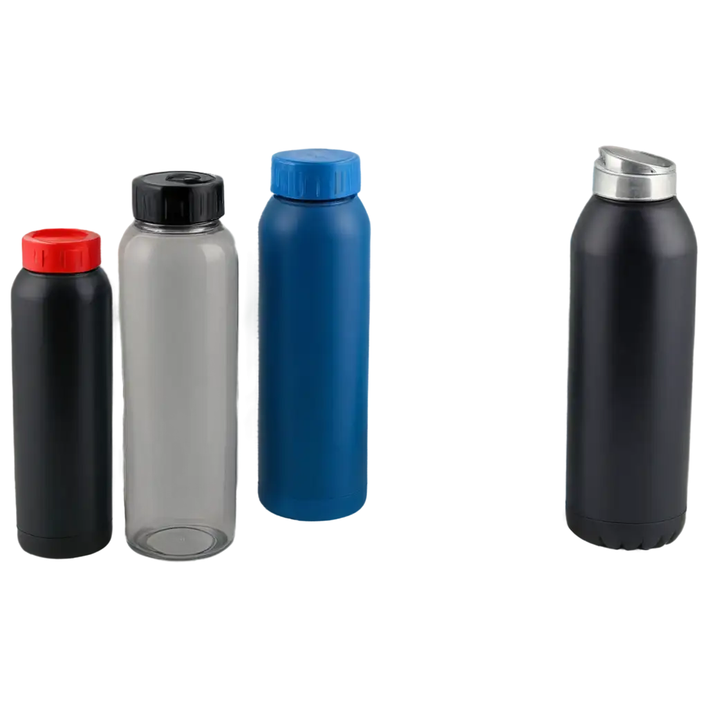 Collection-of-Water-Bottles-and-Tumblers-PNG-Image-HighQuality-Transparent-Format-for-Versatile-Use