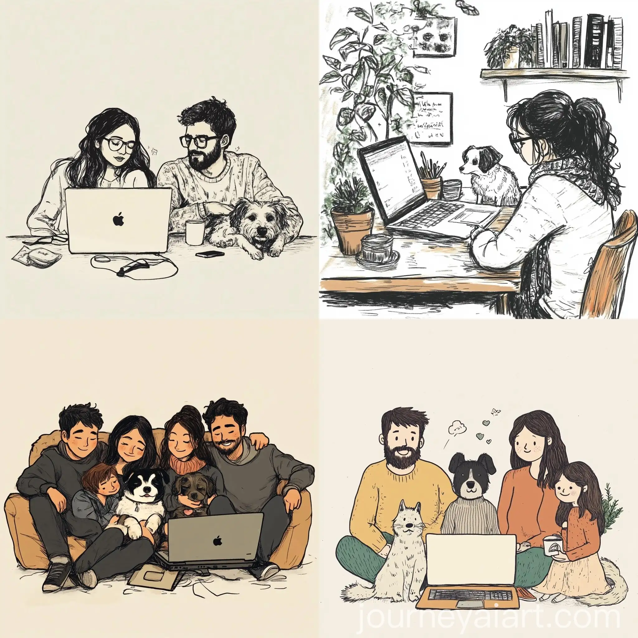 Family-Doodle-Featuring-Me-Boyfriend-Dog-and-Parents