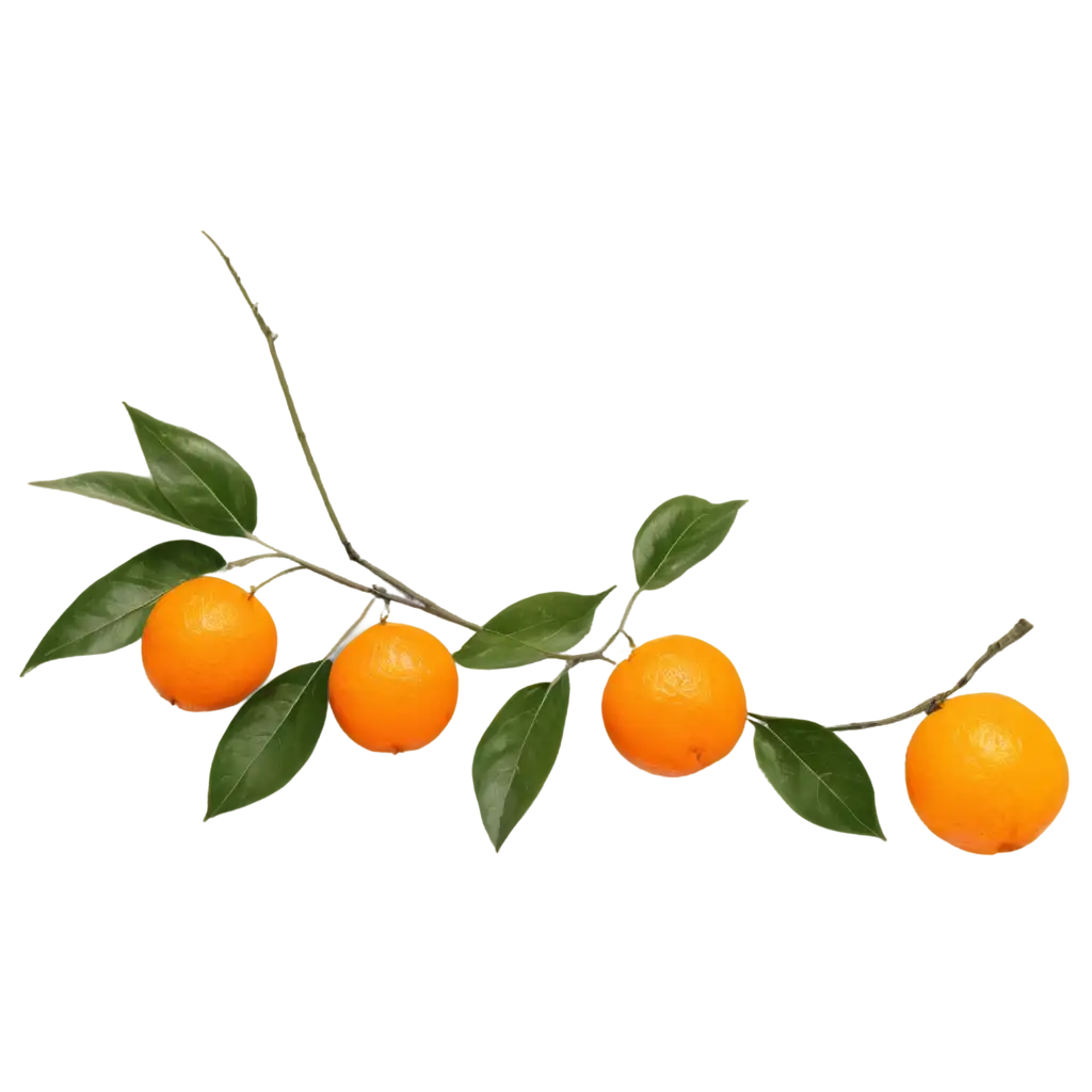 Orange-with-Orange-Leaves-PNG-Image-Perfect-for-Transparent-Background-Designs