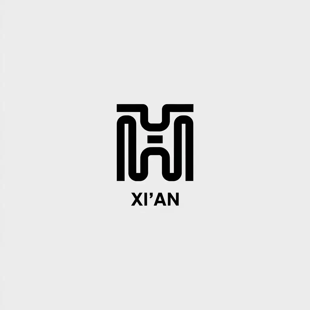 LOGO-Design-for-Xian-Minimalistic-Fusion-of-Xi-and-An-for-Versatile-Industries