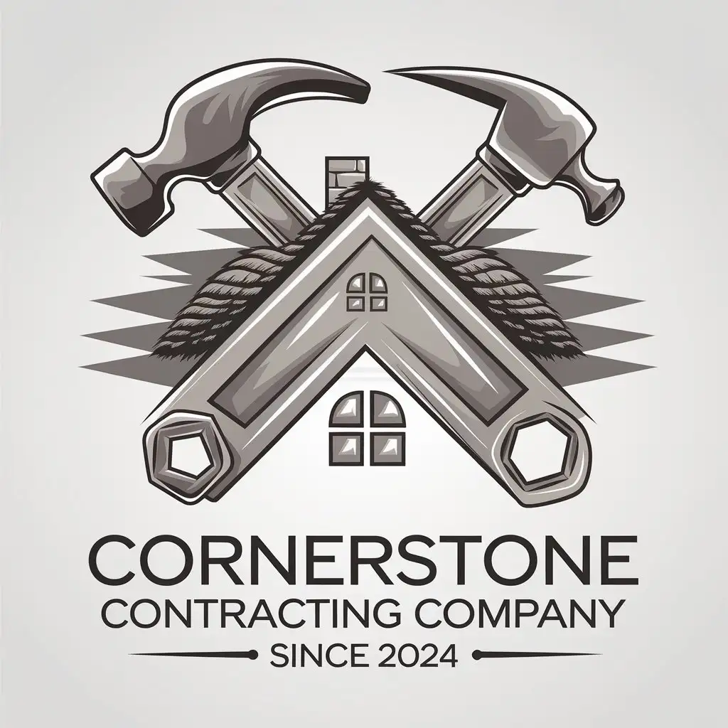 LOGO Design for Cornerstone Contracting Company Modern Artistic Construction Theme with Earthy Tones