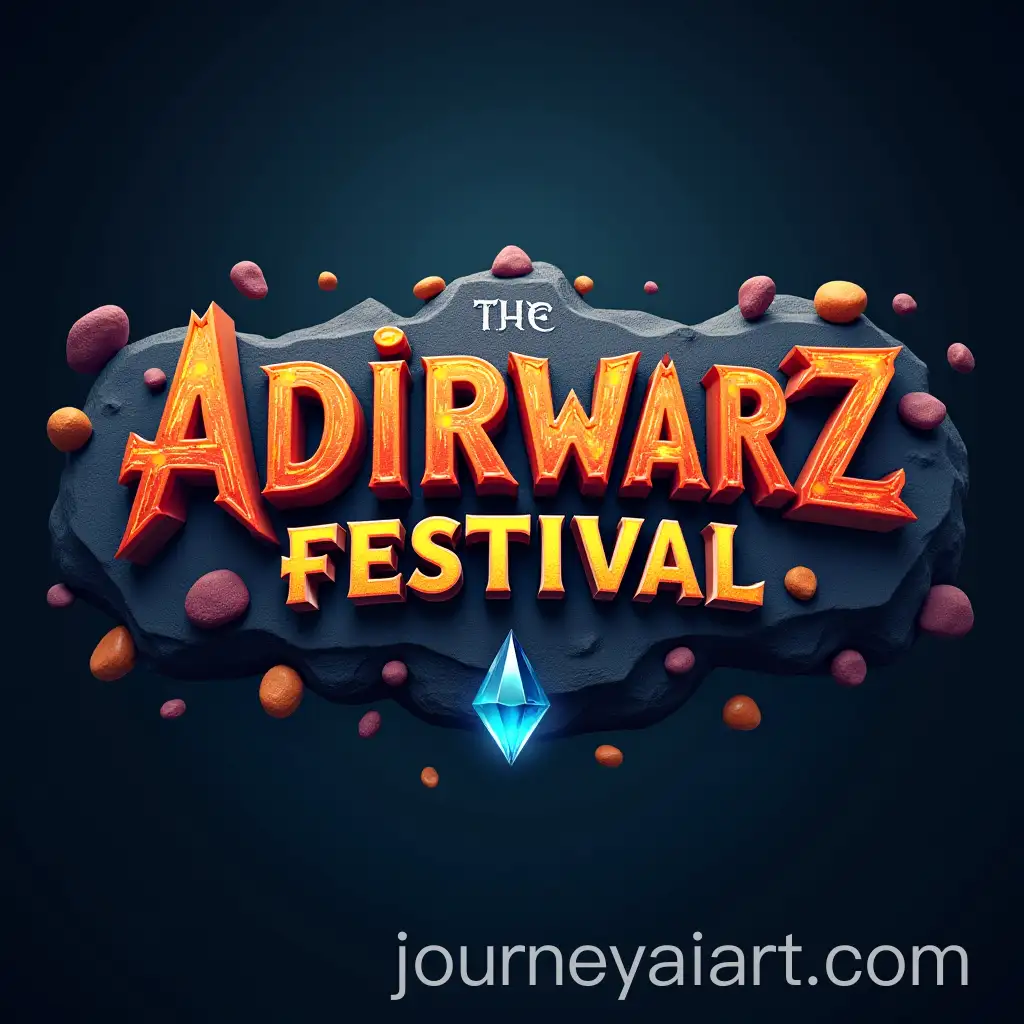 Realistic-3D-Title-Design-for-ADIRWARZ-Festival-Featuring-Magic-Stones