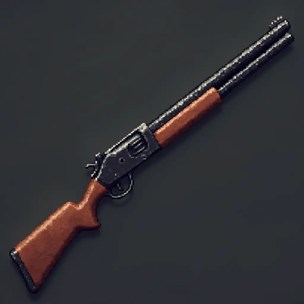 Pixel shotgun with color black and brown