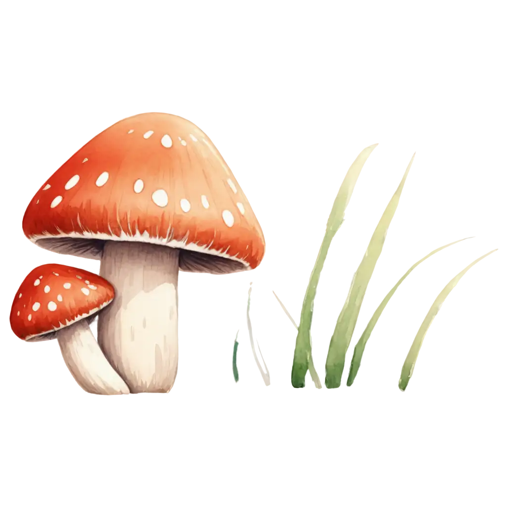 Cute-Mushroom-Watercolor-PNG-Image