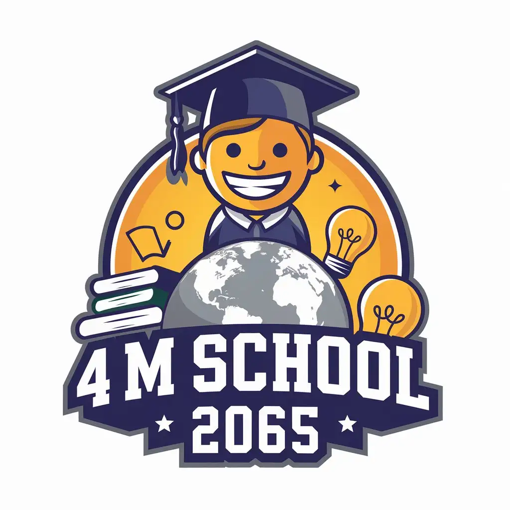 LOGO-Design-for-4-M-School-2065-StudentInspired-Vector-Logo-for-Education-Industry