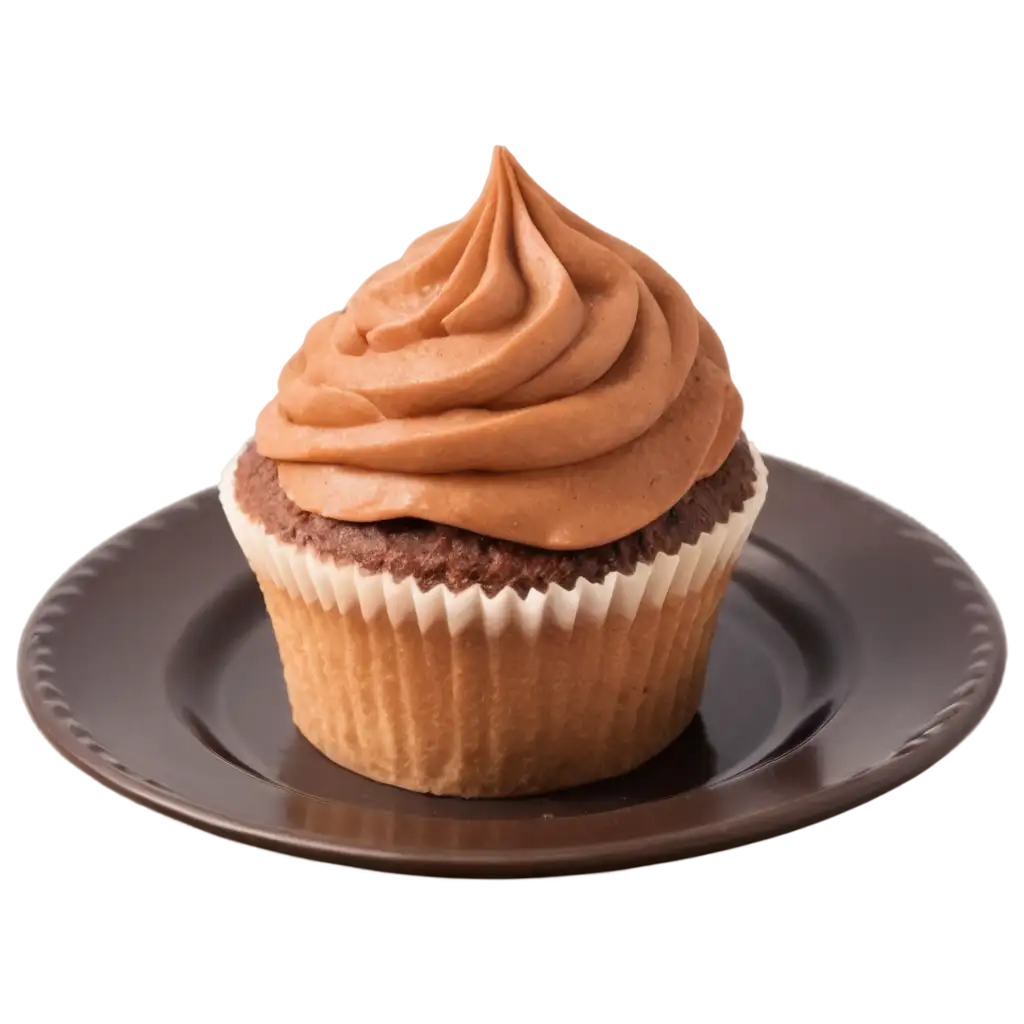 Delicious-Cupcake-on-Plate-PNG-Perfect-for-HighQuality-Visuals