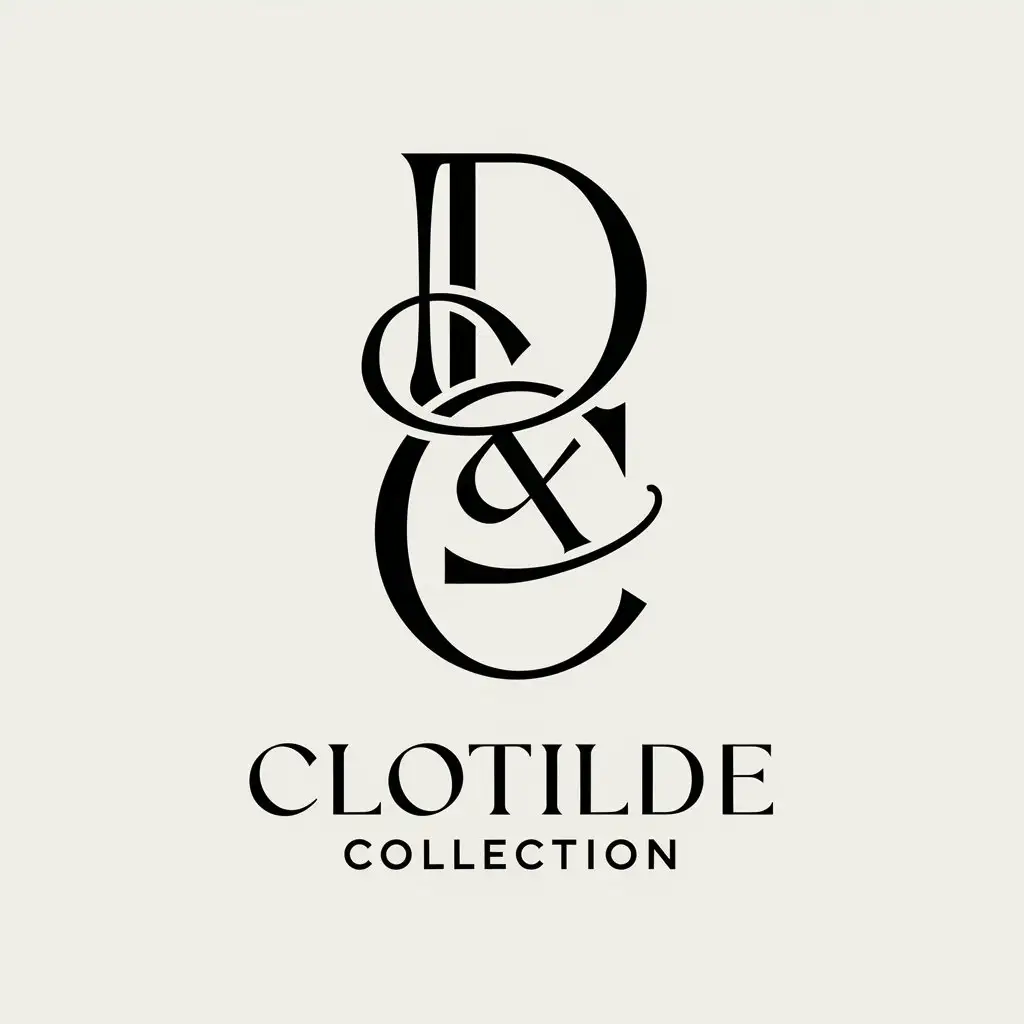 LOGO Design for Clotilde Collection Elegant D C Monogram for Beauty Spa Industry