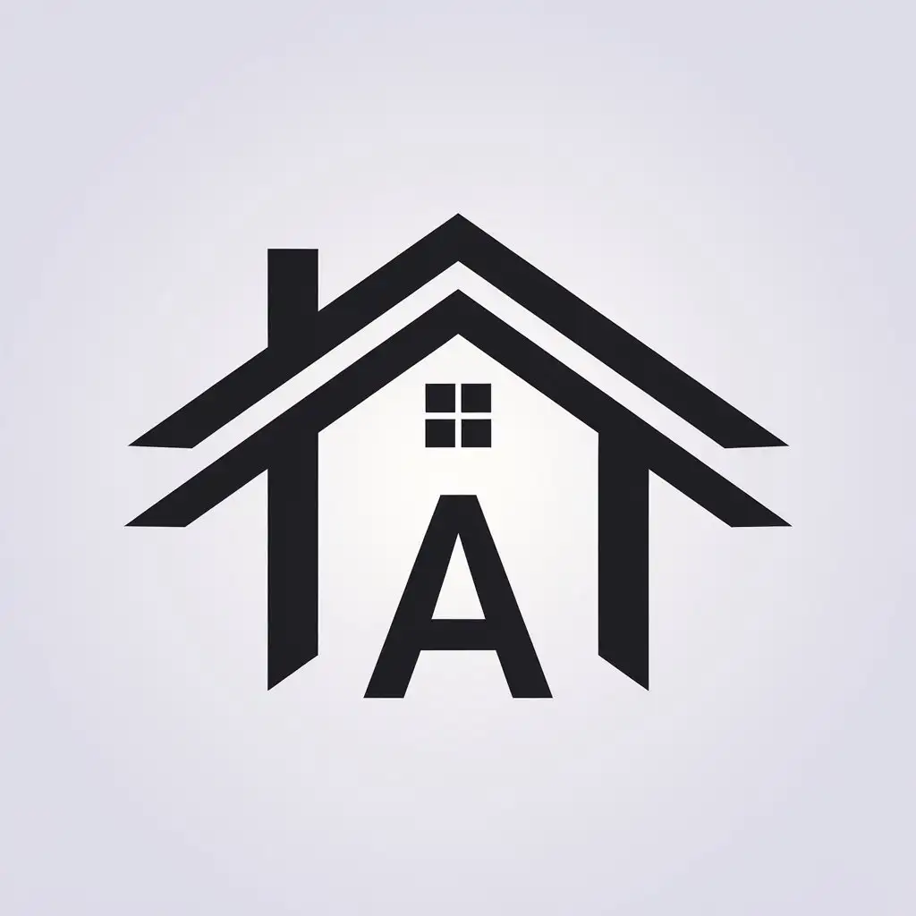 LOGO Design for AI Minimalistic Vector with Rooftop Symbol for Education Industry