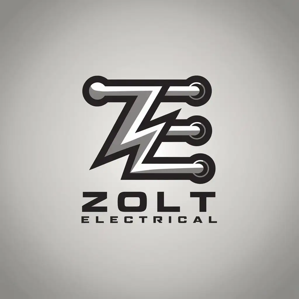 LOGO Design for Zolt Electrical Vector Art with ZE Symbol on Clear Background