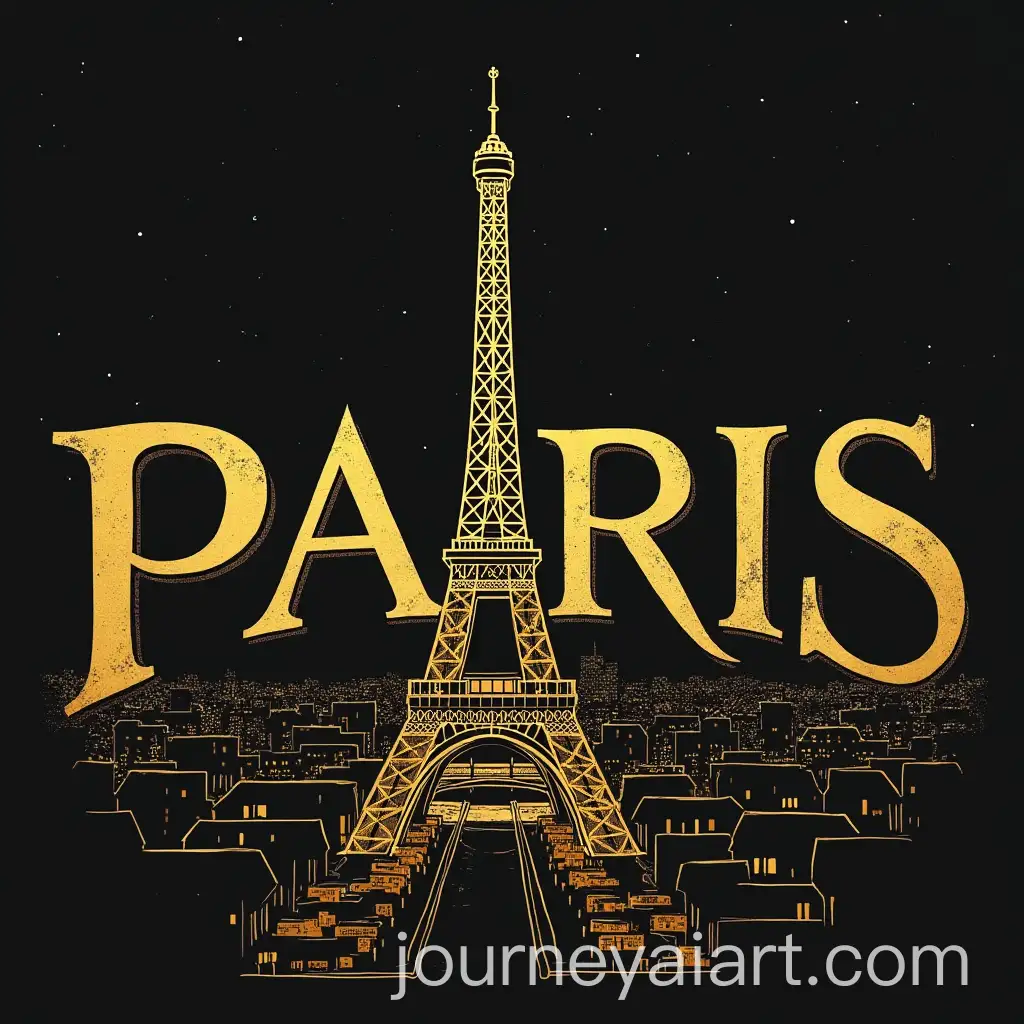 Golden-Typography-of-Paris-with-Eiffel-Tower-Illustration