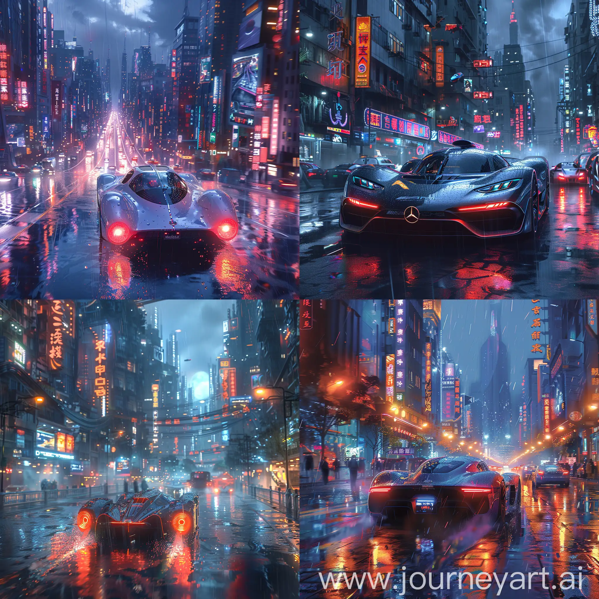 Futuristic-Car-Soaring-Through-NeonLit-Cityscape-at-Night