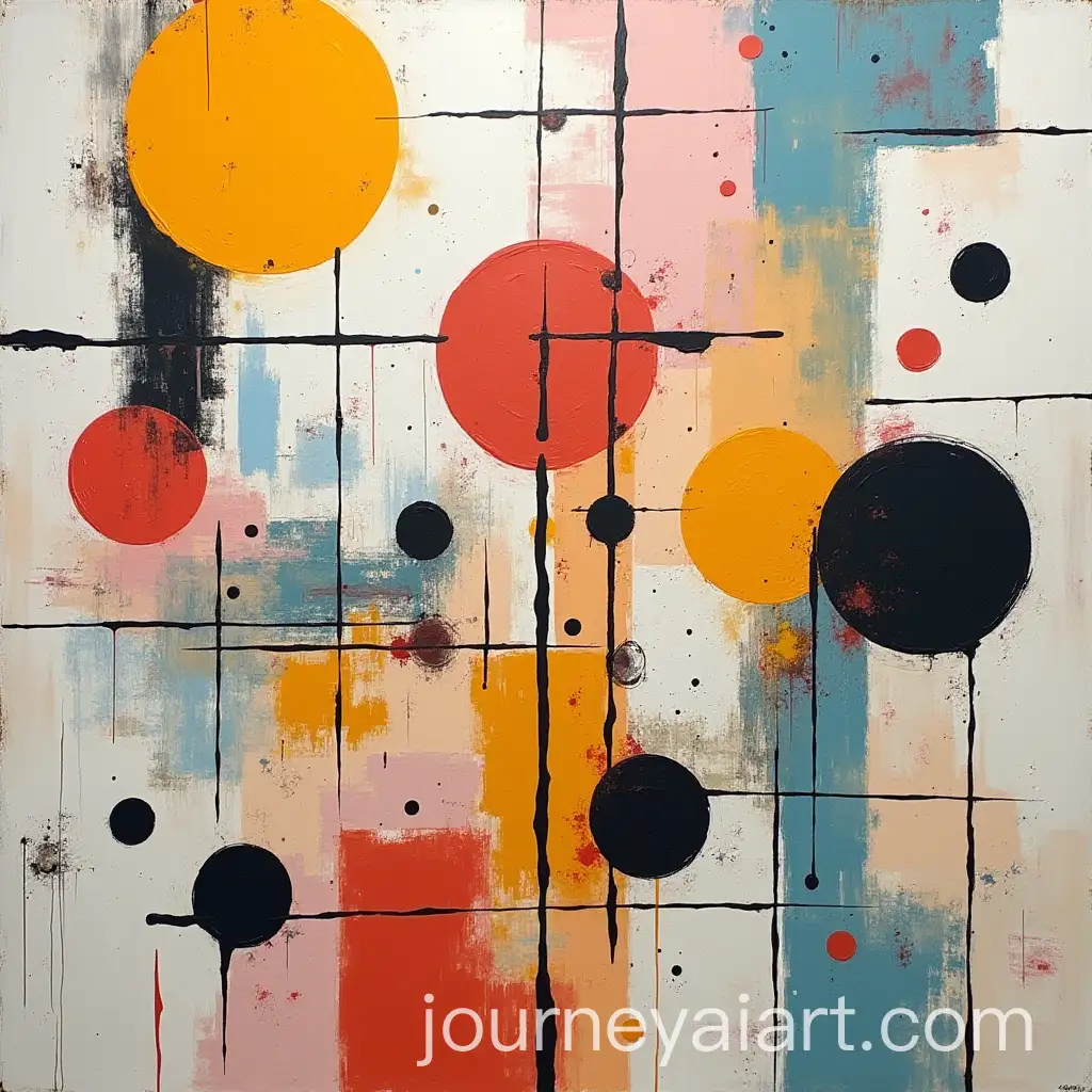 Abstract-Painting-with-Color-Spots-Lines-and-Geometric-Shapes