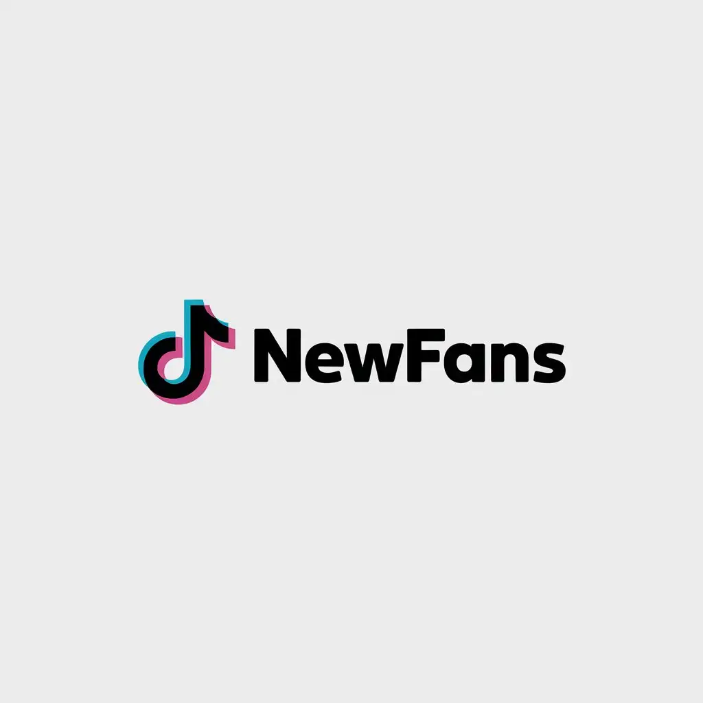 LOGO-Design-for-NEWFANS-Minimalistic-TikTok-Cover-Symbol-in-Internet-Industry