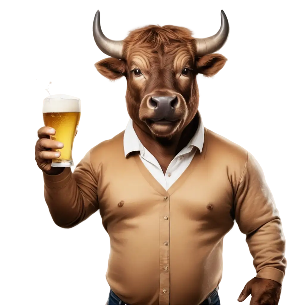 Happy-Bull-Drinking-Beer-PNG-Image-Cheerful-Animal-Illustration-for-Diverse-Uses