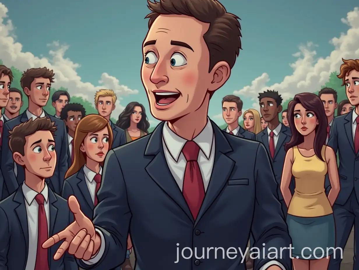 College-Students-Discussing-Elon-Musks-Government-Takeover