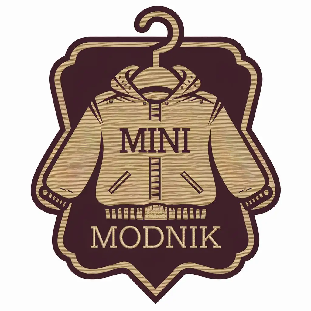 a vector logo design,with the text "Mini modnik", main symbol:children's clothing,Moderate,clear background