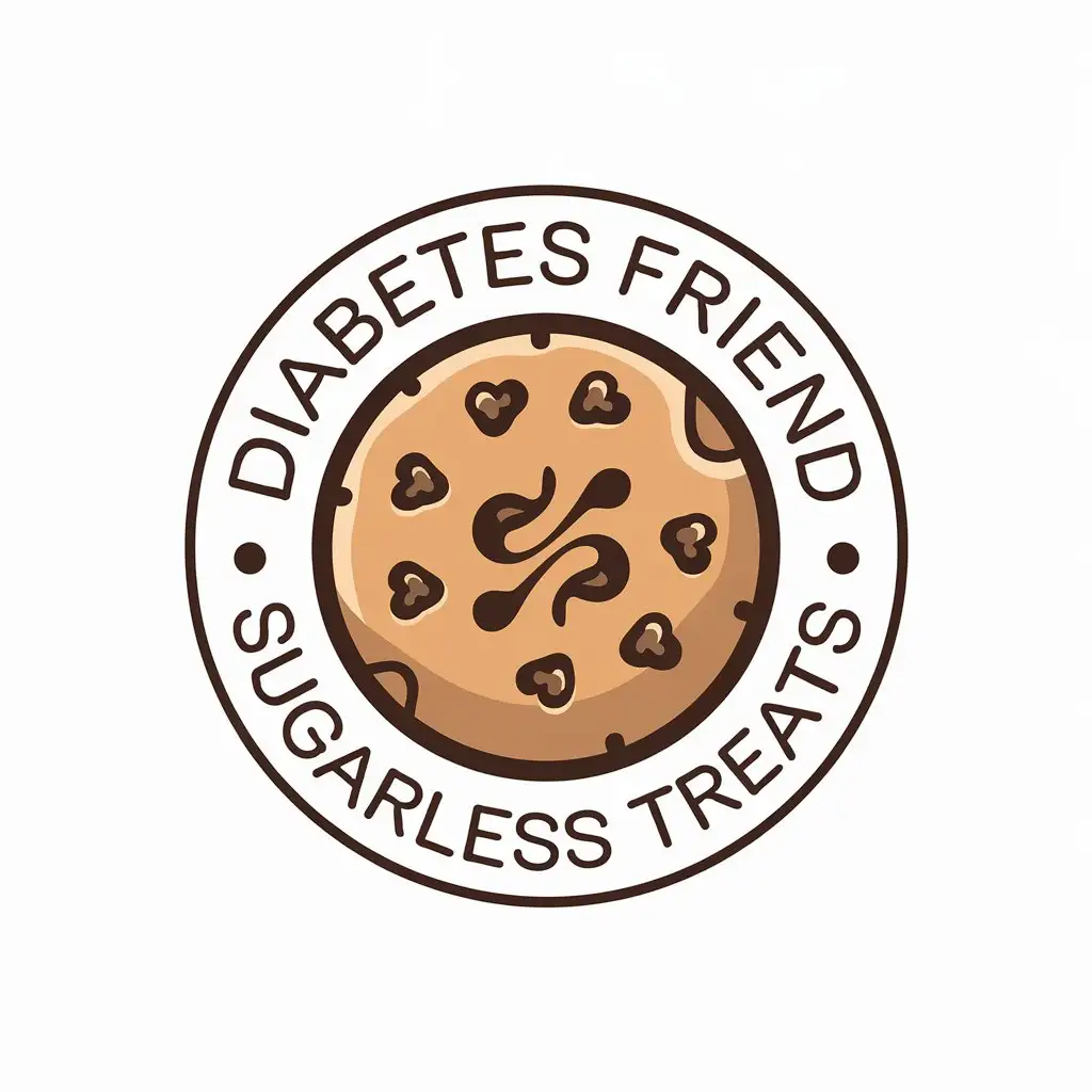 LOGO Design For Diabetes Friend Sugarless Treats Round Moderate Design for Retail Industry