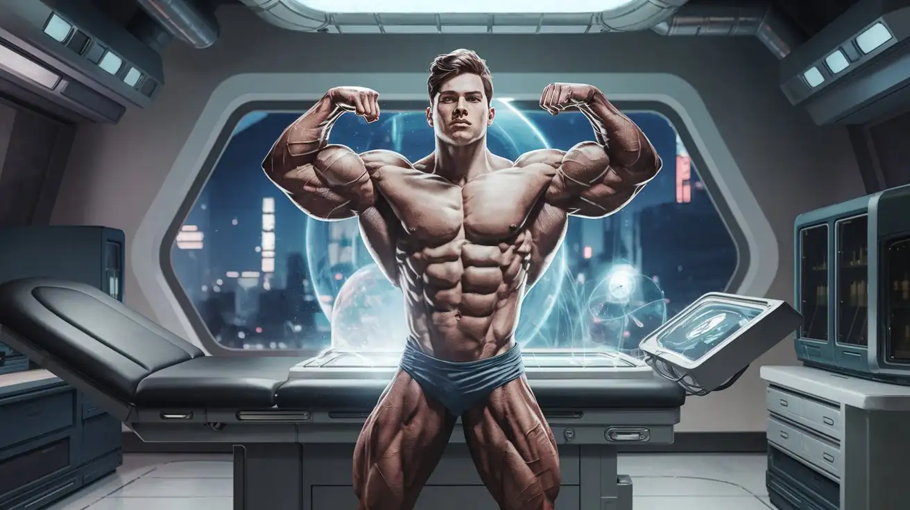 Young-Bodybuilder-with-Superpowers-in-Futuristic-Science-Lab