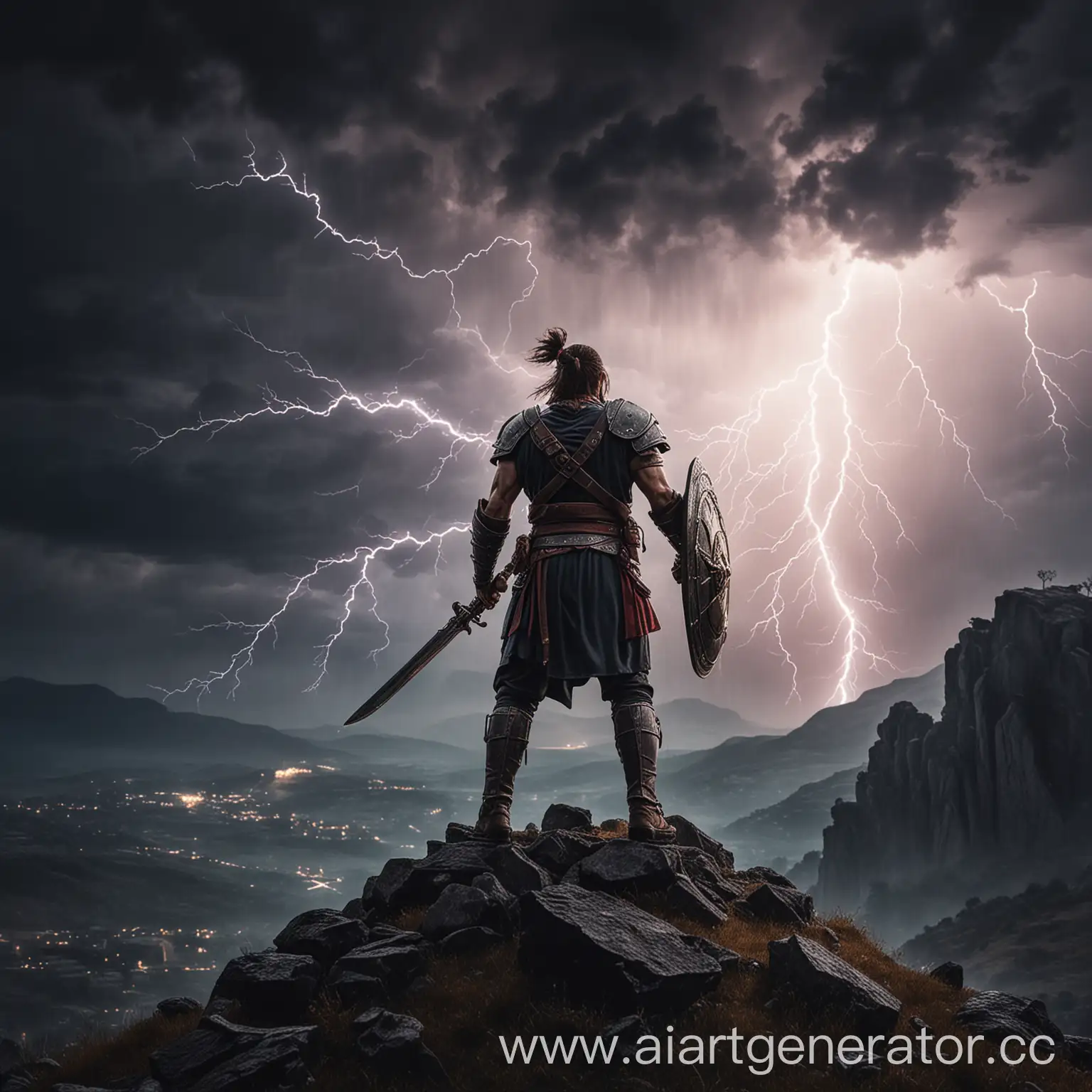 Warrior-of-the-Empire-Overcoming-Fear-and-Victorious-on-Hilltop-with-Strongest-Lightning