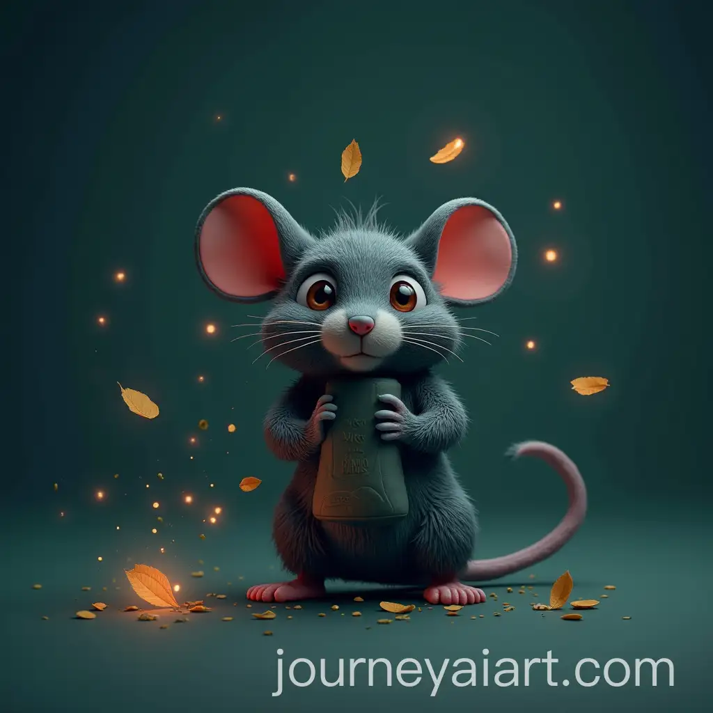 3D-Modeled-Mouse-in-a-Dark-Environmental-Recycling-Scene