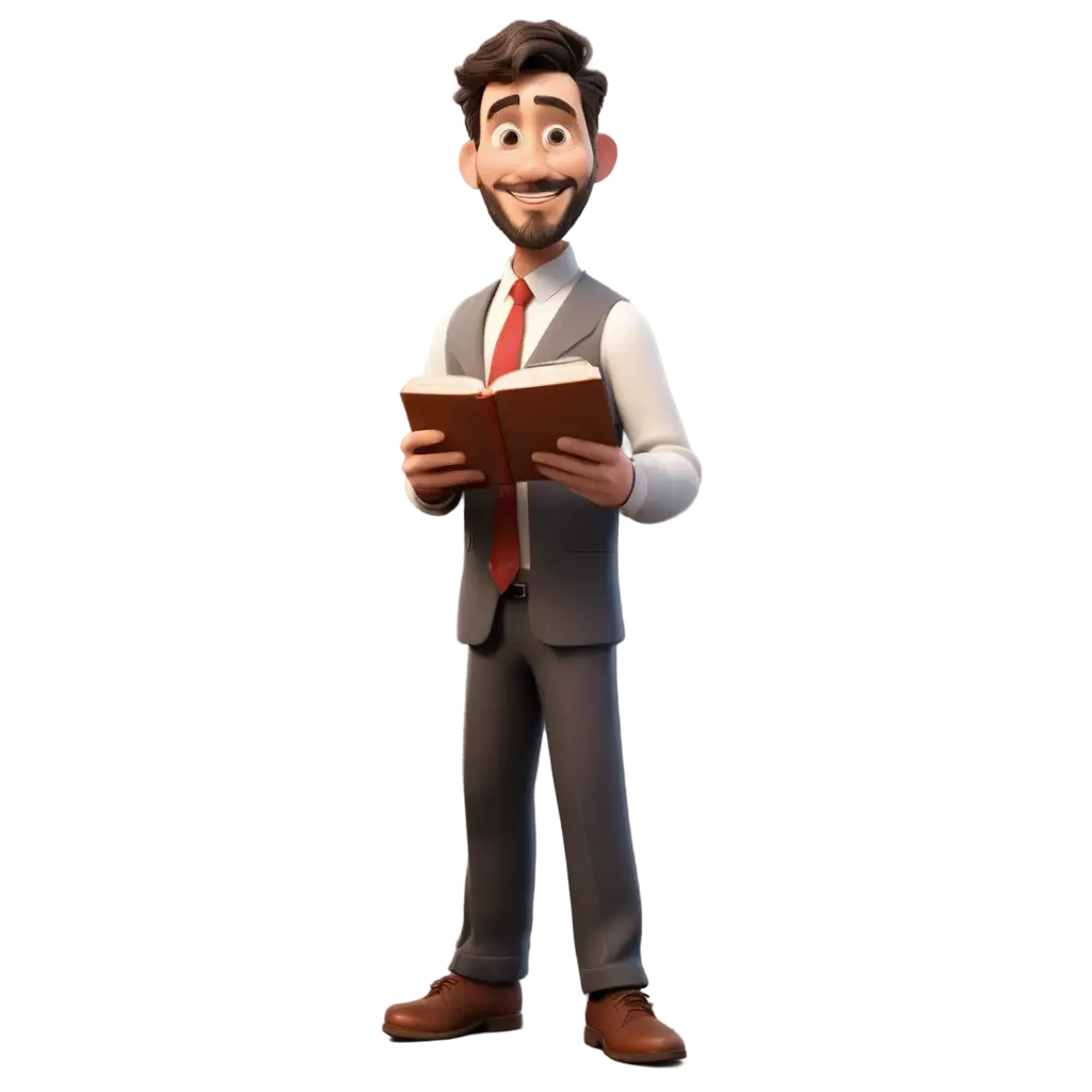 High-Definition-3D-Disney-Style-Pastor-PNG-Image-for-Engaging-Lectures