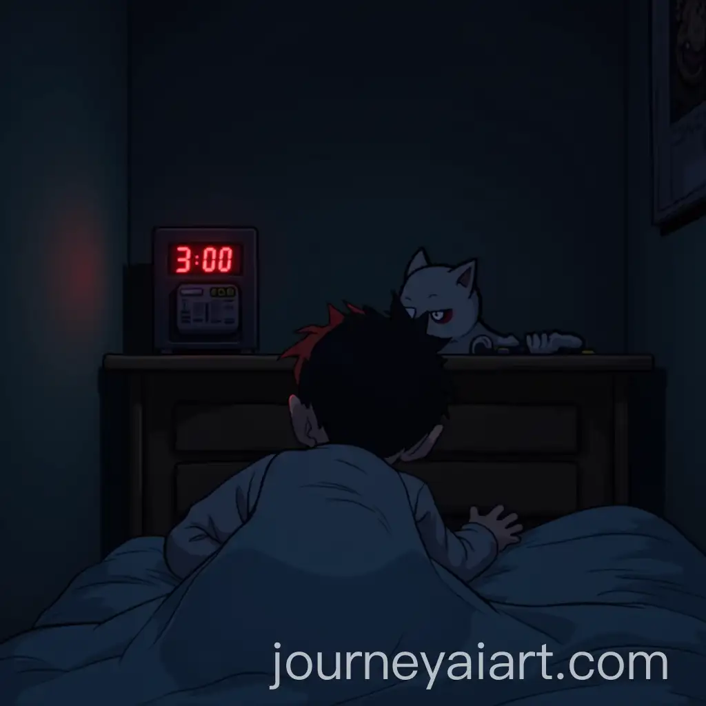 Childs-Point-of-View-Dark-Room-with-Japanese-Yokai-at-300-AM