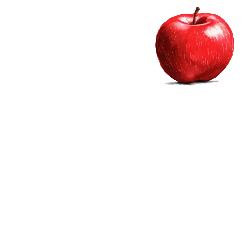 Creative-Drawing-of-a-Red-Apple-PNG-HighQuality-Image-for-Versatile-Uses