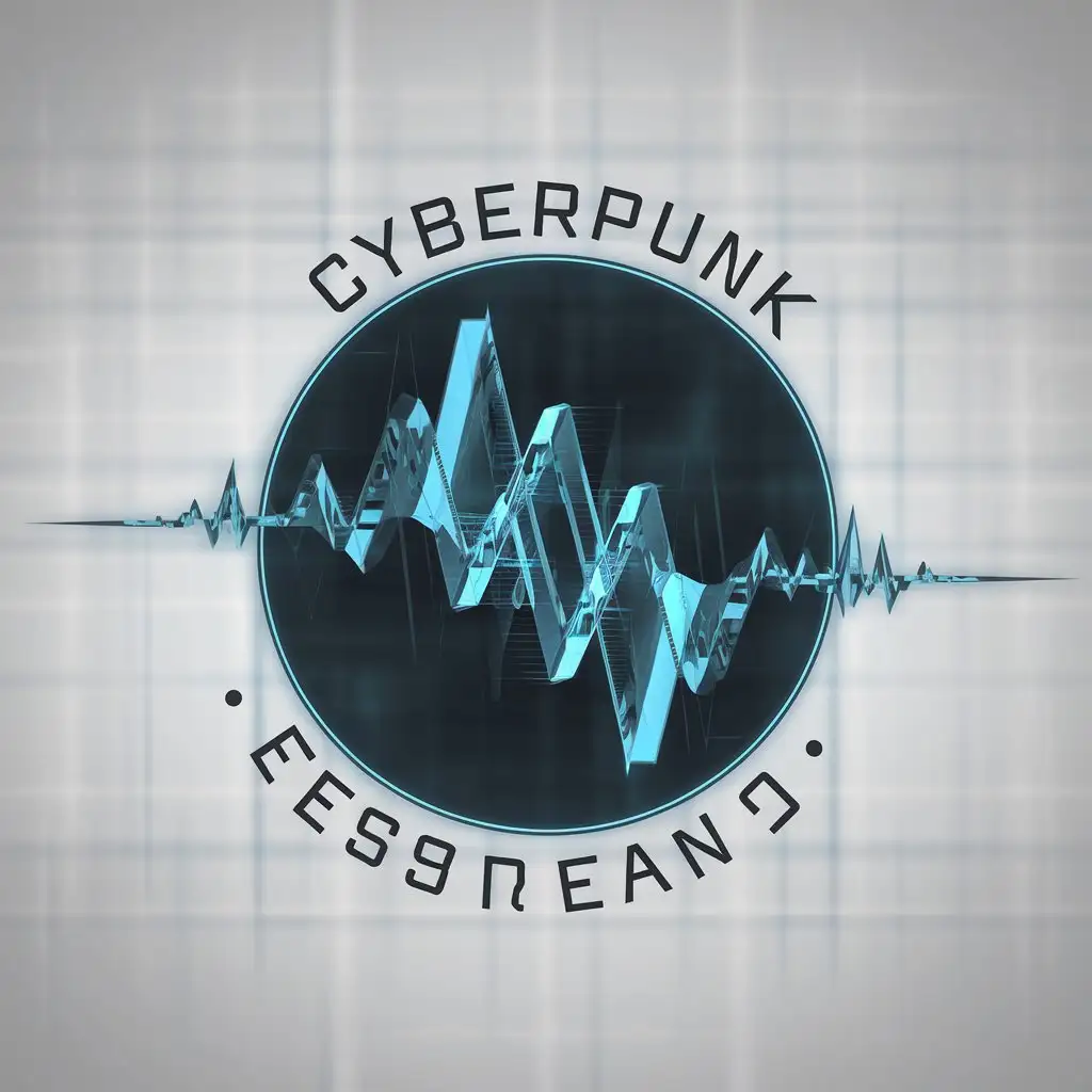 LOGO Design for CyberWave Quadruple 3D Waveform in Cyberpunk Style for the Entertainment Industry