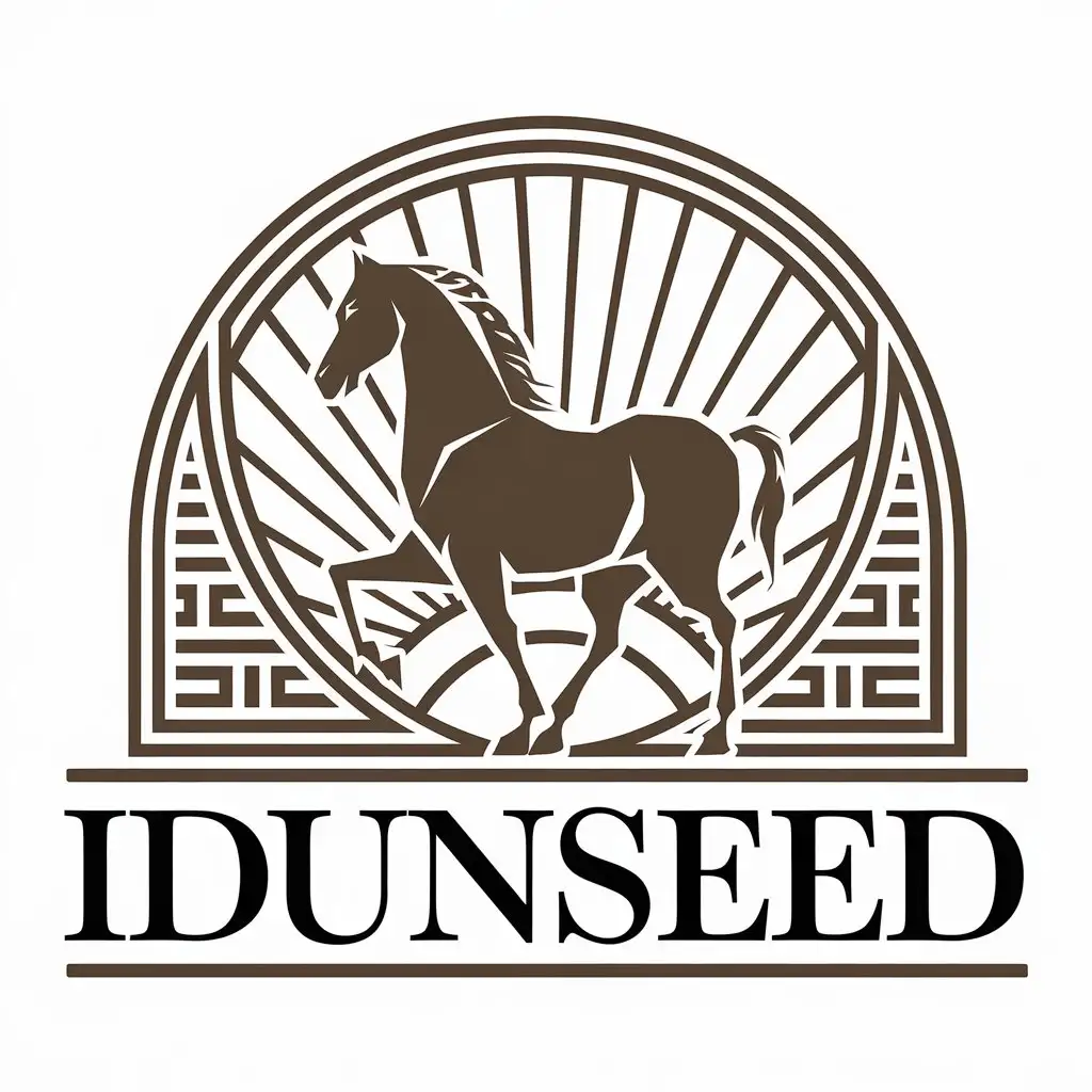 LOGO Design For Idunseed Courtyard Horse Symbol in Vector Art