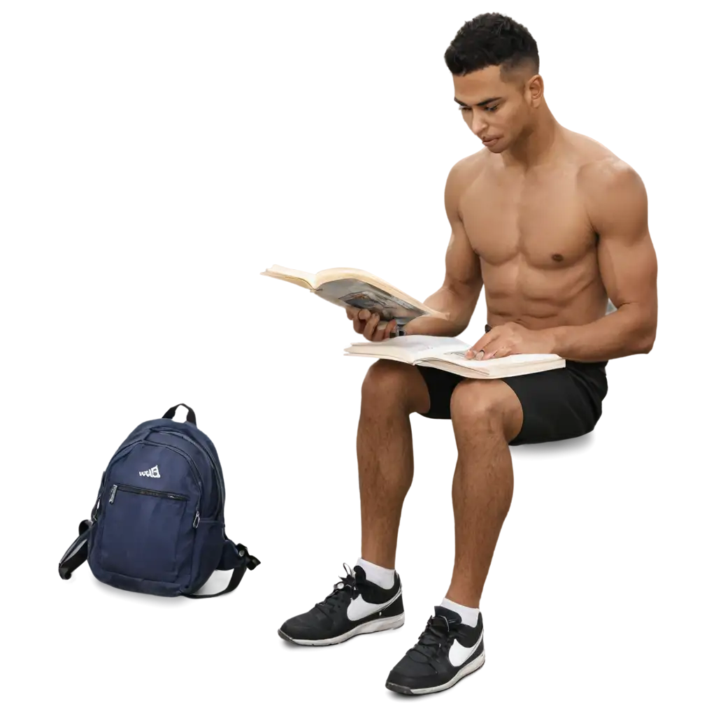 Athlete-Reading-Books-HighQuality-PNG-for-Inspiration-and-Wellness