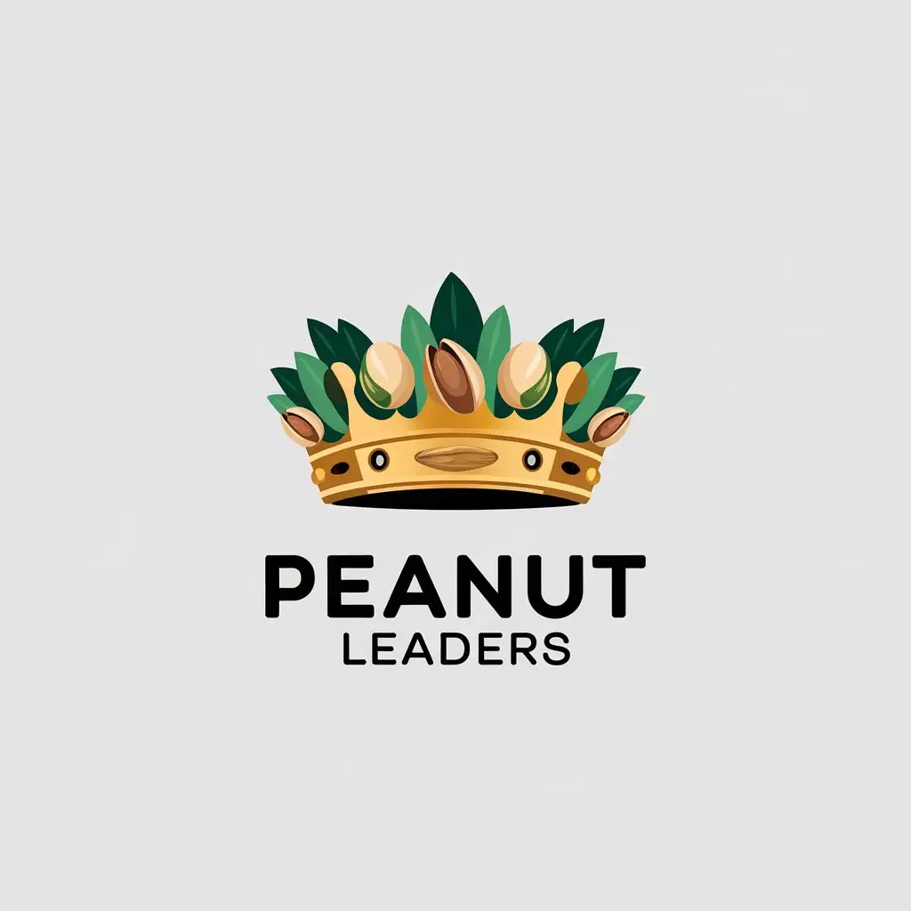 LOGO Design for Peanut Leaders Luxurious Baklava Shop with Pistachio Green and Gold Accents