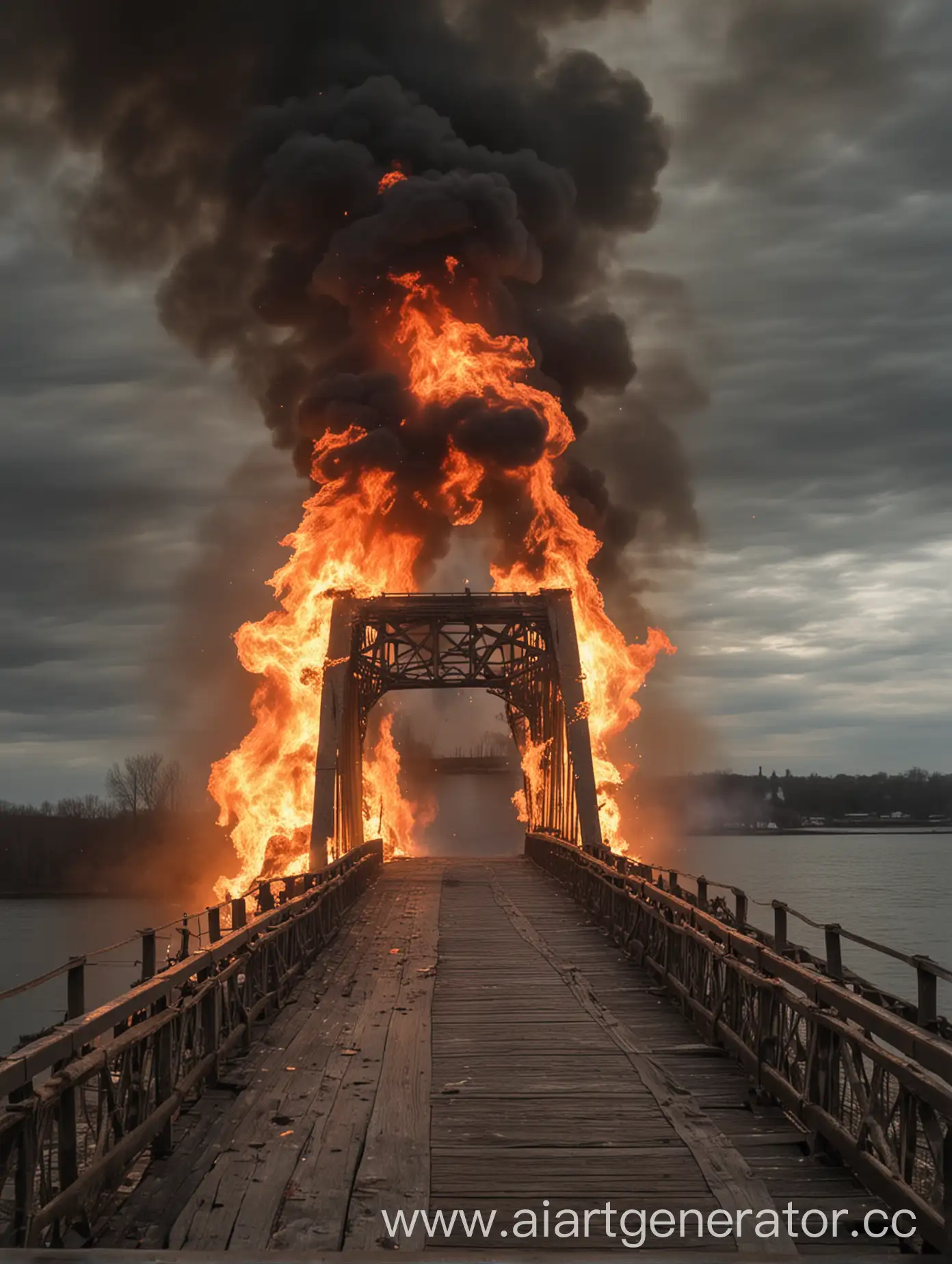 Burning-Bridge-Fiery-Sunset-Over-Ancient-Stone-Bridge