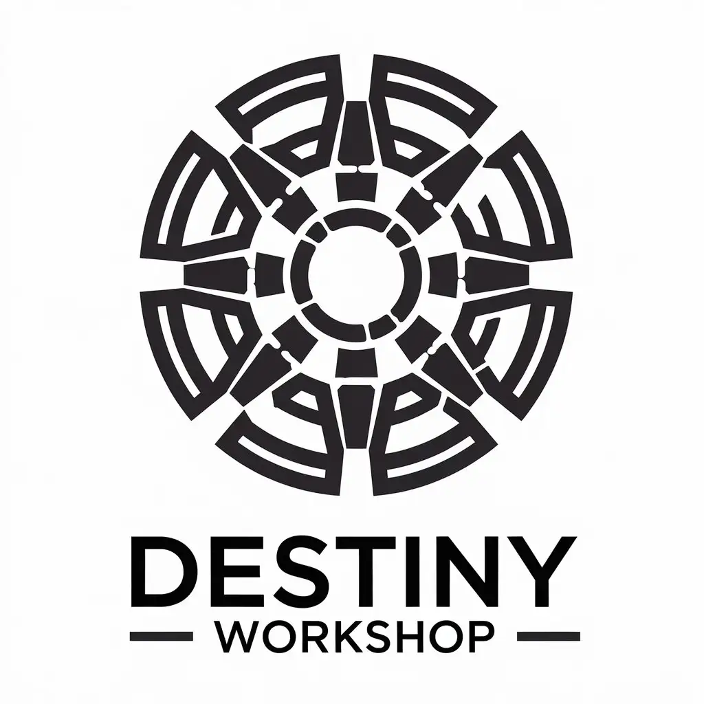 LOGO Design for Destiny Workshop Circle Symbol with Clear Background